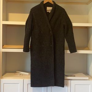 Wilfred free charcoal wool coat